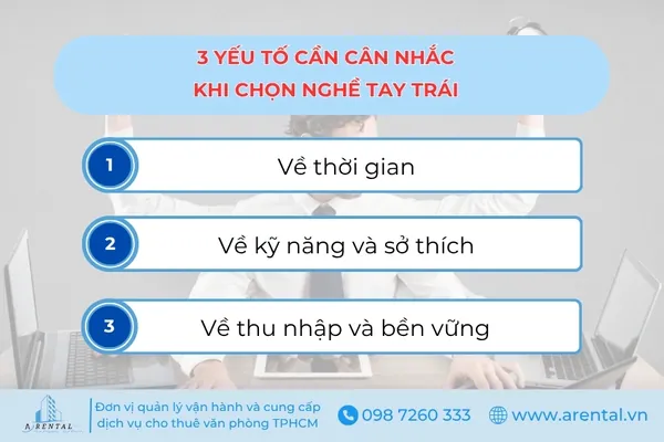 3 yếu tố cần cân nhắc trước khi chọn nghề tay trái.