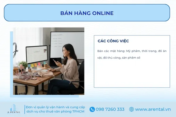 Công việc bán hàng online mang lại lợi nhuận cao cho dân văn phòng.
