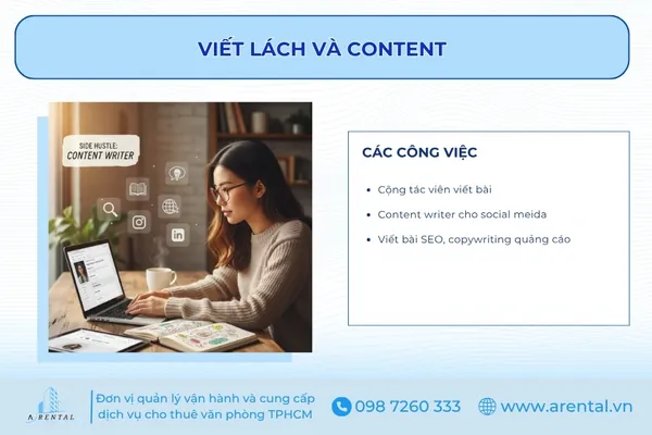 Công việc viết lách cho dân văn phòng.