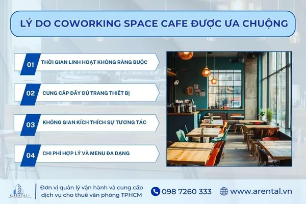 4 lý do khiến mô hình coworking space cafe được ưa chuộng.