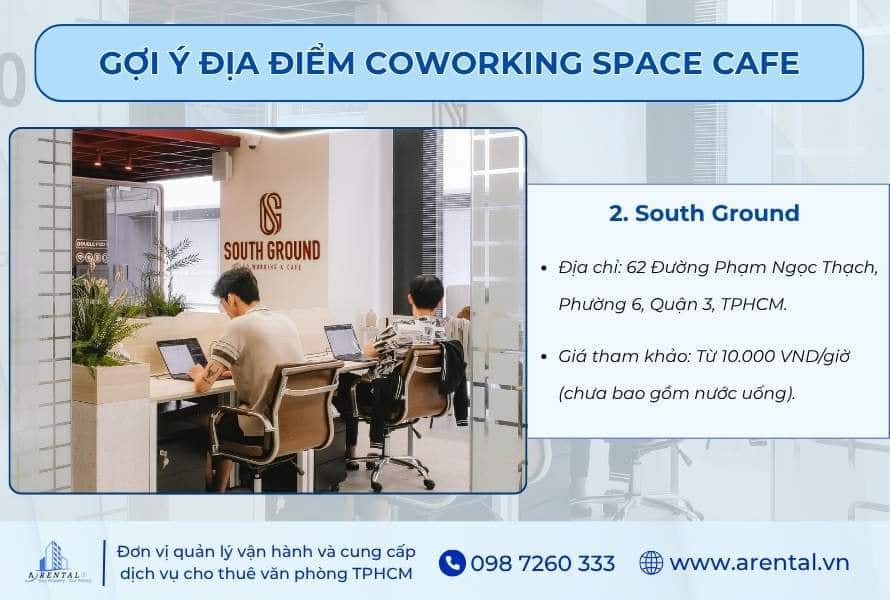Địa điểm coworking space coffee - South Ground.