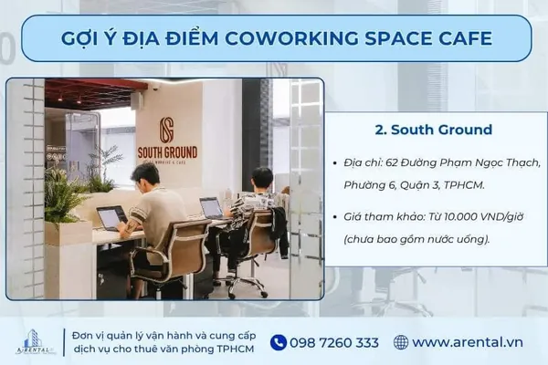 Địa điểm coworking space coffee - South Ground.