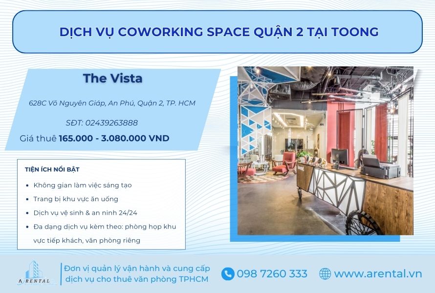 Dịch vụ Coworking Space Quận 2 tại Toong.