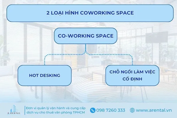 2 loại hình coworking space hiện nay: hot desking và chỗ ngồi cố định.