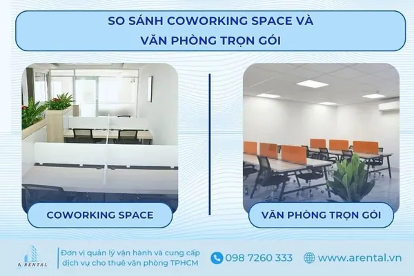 Tìm hiểu sự khác nhau giữa mô hình coworking space và văn phòng trọn gói.