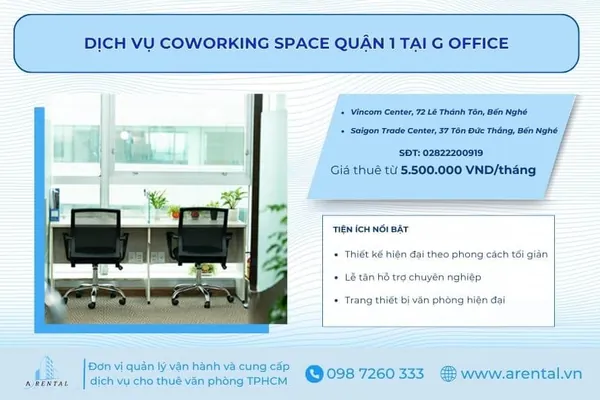Cho thuê coworking space tại G Office.