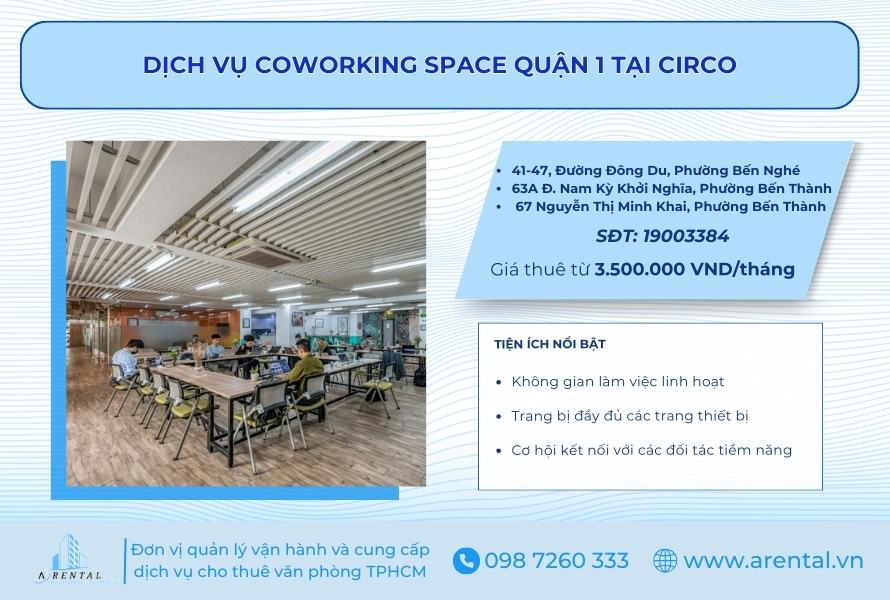 Circo - Đơn vị cho thuê coworking space quận 1 uy tín.