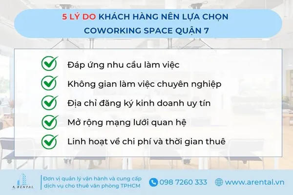 5 lý do khách hàng nên lựa coworking space tại Quận 7.