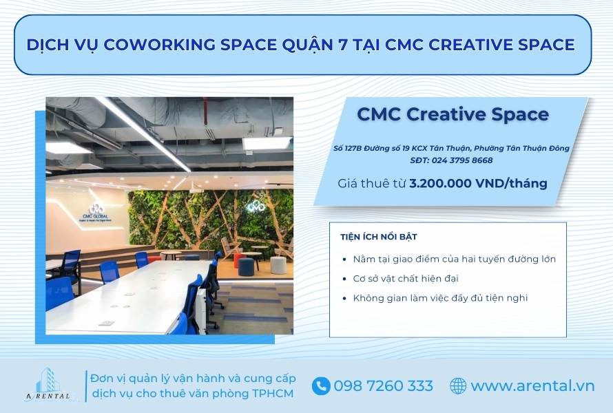 CMC Creative Space - Đơn vị cung cấp coworking space ở quận 7.