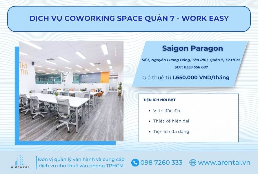 Thông tin coworking space tại quận 7 -  Work Easy.