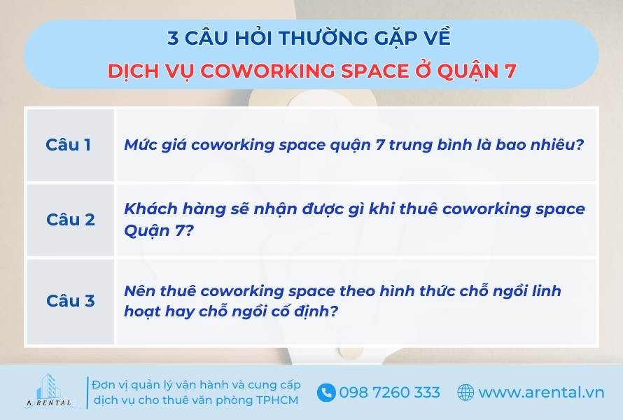 Tổng hợp giải đáp 3 câu hỏi khách hàng thường gặp về coworking space khu vực Quận 7.