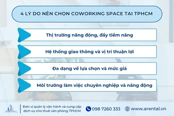 4 lý do nên chọn coworking space tại TPHCM.