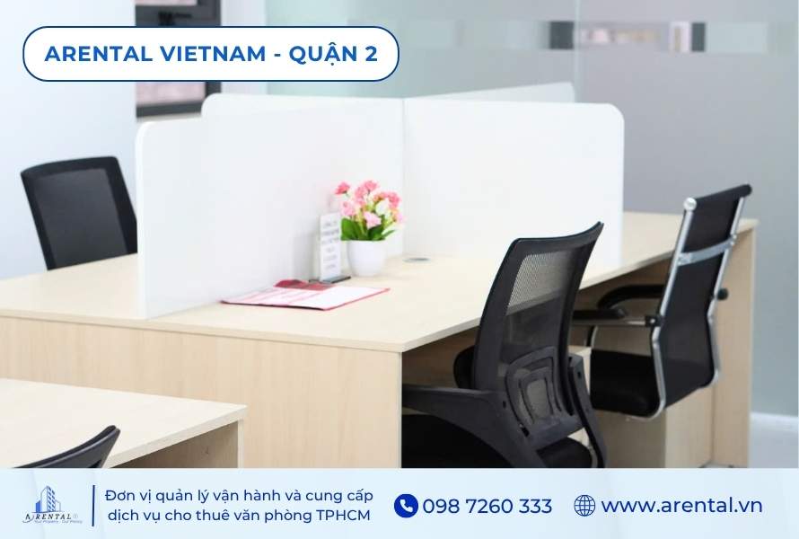 Chuỗi coworking space của Arenal Vietnam tại chi nhánh Quận 2