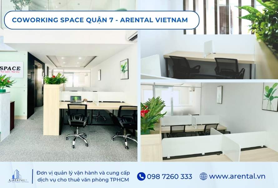 Không gian cho thuê coworking space của Arental Vietnam trong khu đô thị Phú Mỹ Hưng