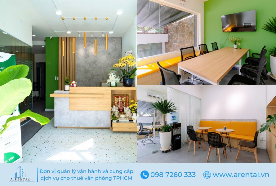 Không gian coworking space Arental Vietnam tại quận 1.