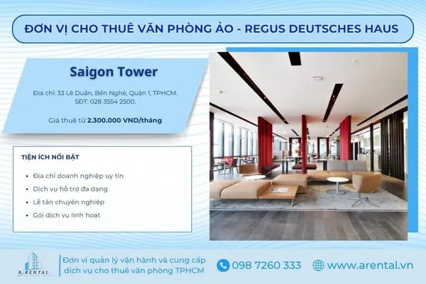 Cho thuê văn phòng ảo Quận 1 - Regus Deutsches Haus.