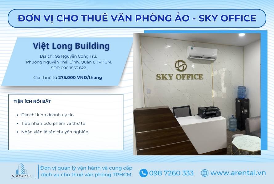 Cho thuê văn phòng ảo quận 1 tại Sky Office.