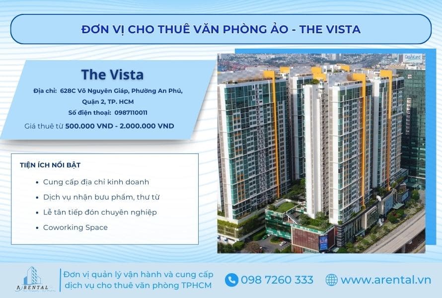 Thông tin về đơn vị cung cấp văn phòng ảo Quận 2 - The Vista.