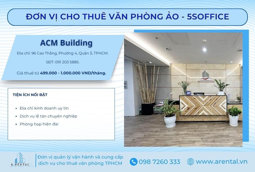Thuê văn phòng ảo Quận 3 tại 5SOffice.