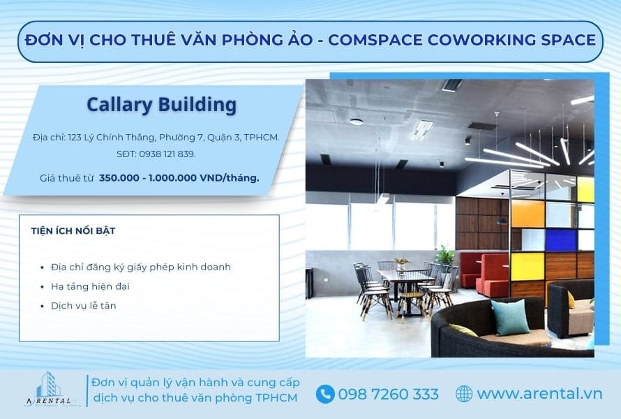 Thông tin về đơn vị Comspace Coworking Space.