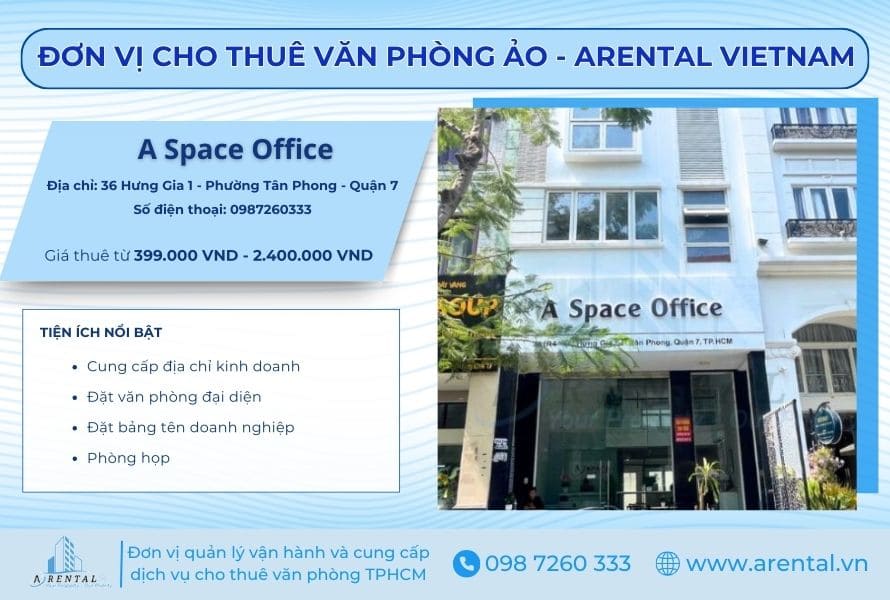 Thông tin dịch vụ văn phòng ảo quận 7 - Arental Vietnam.