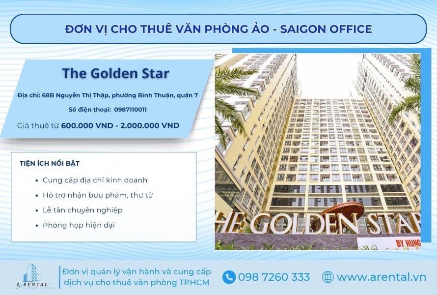 Giới thiệu dịch vụ cho thuê văn phòng ảo quận 7 Saigon Office The Golden Star.