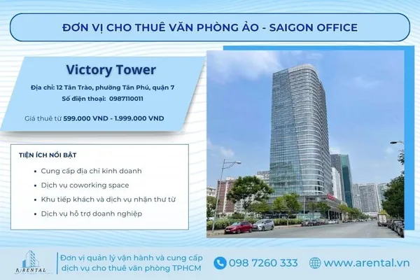 Dịch vụ cho thuê văn phòng ảo quận 7 - Saigon Office Victory Tower.