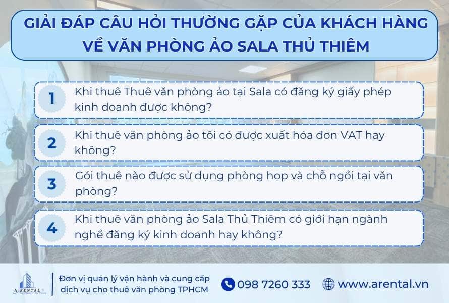 Giải đáp câu hỏi thường gặp liên quan đến dịch vụ cho thuê văn phòng ảo Sala.