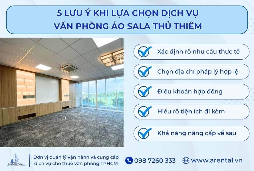 Lưu ý cần nắm khi chọn thuê văn phòng ảo Sala Thủ Thiêm.