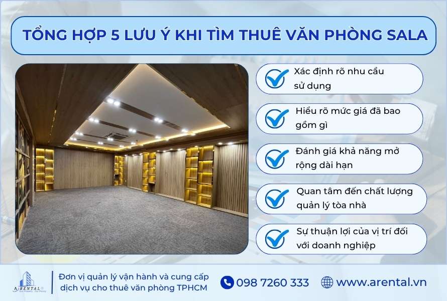 Tổng hợp 5 lưu ý khi tìm thuê văn phòng Sala.
