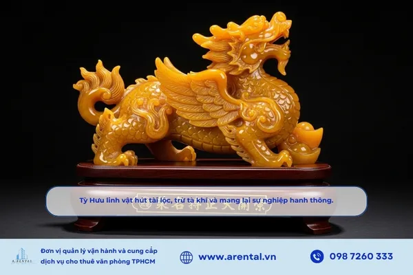 Tỳ Hưu linh vật hút tài lộc, trừ tà khí và mang lại sự nghiệp hanh thông.
