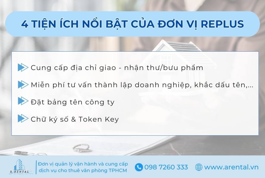 Tiện ích nhận được tại đơn vị Replus.