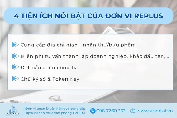 Tiện ích nhận được tại đơn vị Replus.