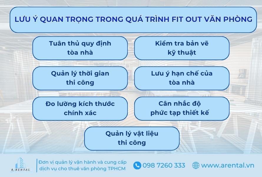 Lưu ý trong quá trình thực hiện fit out văn phòng.
