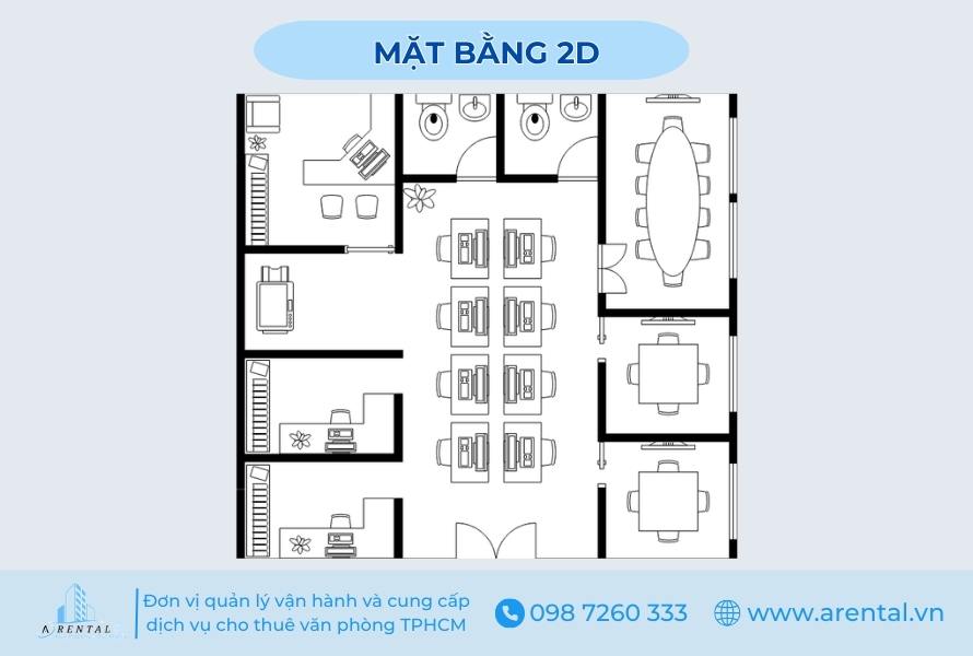 Mặt bằng 2D.