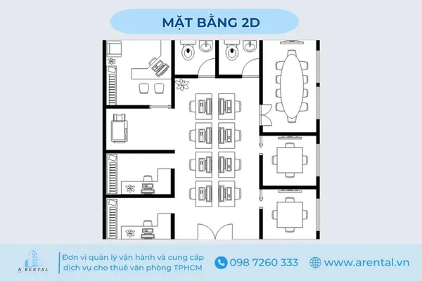 Mặt bằng 2D.