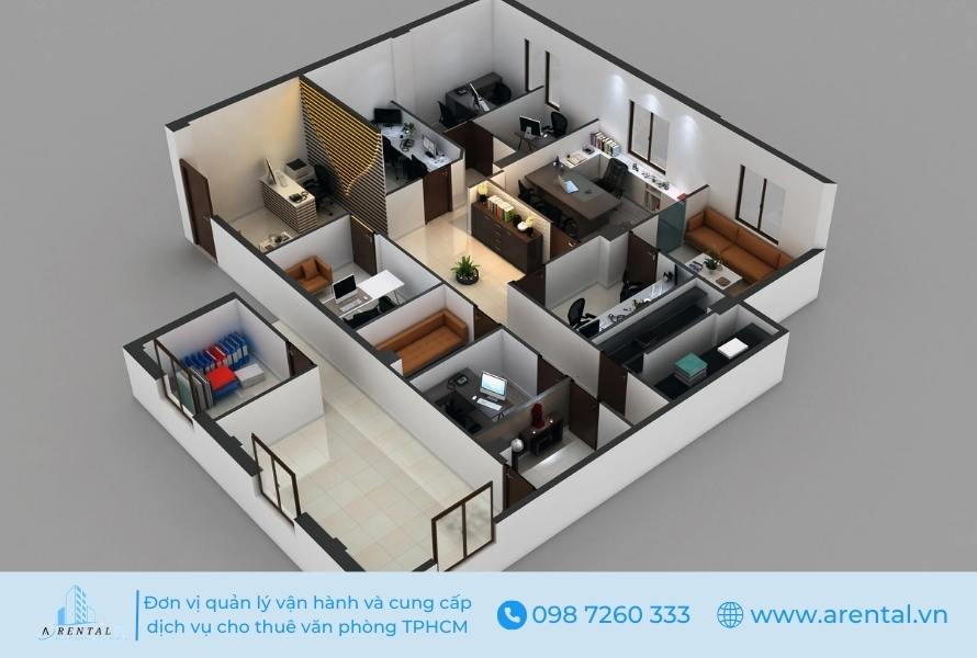 Mặt bằng 3D (3D Floor Plan).