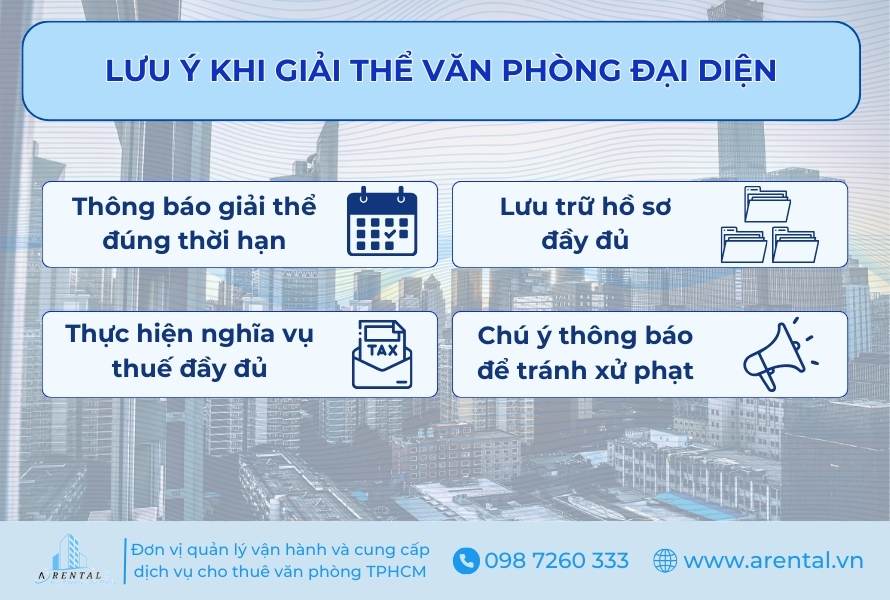 Lưu ý khi giải thể văn phòng đại diện.