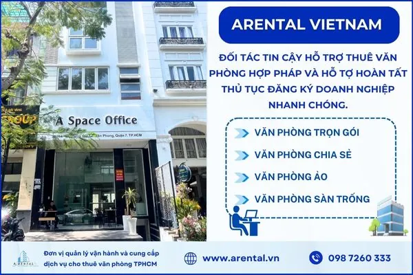 Arental Vietnam - Đối tác tin cậy hỗ trợ thuê văn phòng hợp pháp và hoàn tất thủ tục đăng ký doanh nghiệp trọn gói, nhanh chóng.