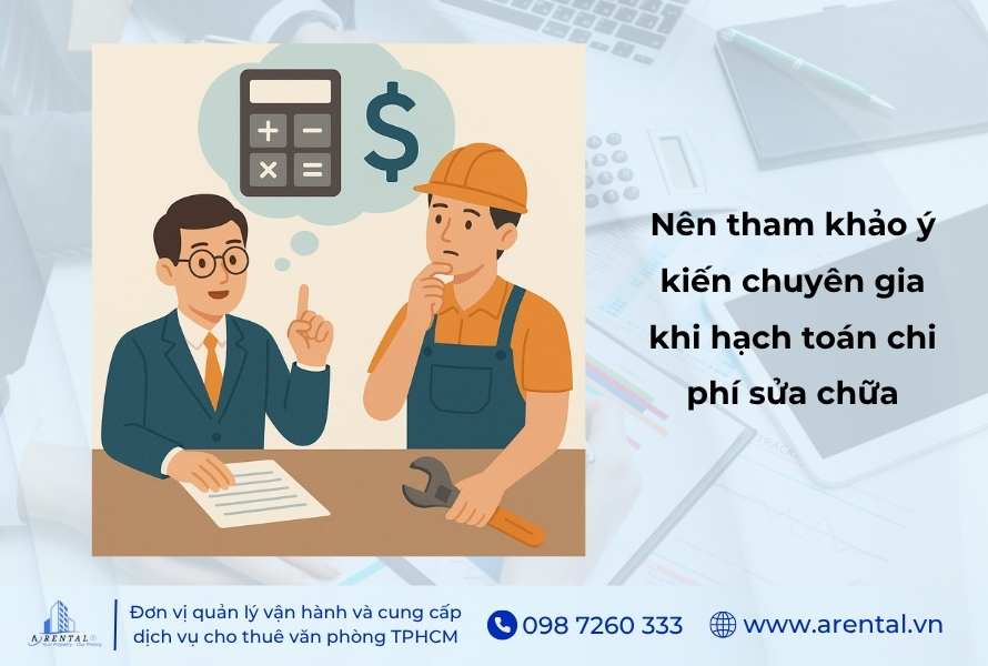 Lưu ý nên tham khảo ý kiến chuyên gia khi hạch toán chi phí sửa chữa.