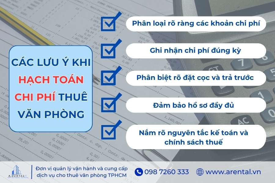 Lưu ý khi hạch toán chi phí thuê văn phòng.