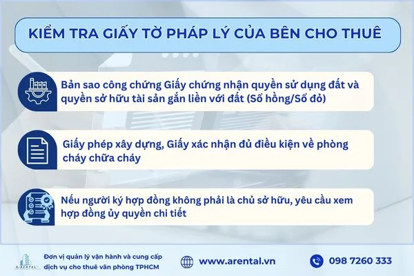 Khách hàng cần kiểm tra đầy đủ thủ tục và hồ sơ pháp lý của bên cho thuê