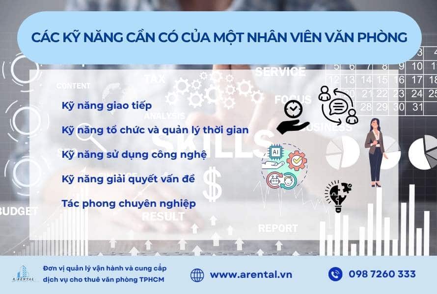 Các kỹ năng cần có của một nhân viên văn phòng.