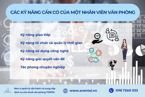 Các kỹ năng cần có của một nhân viên văn phòng.