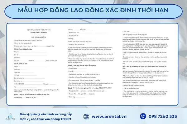 Mẫu hợp đồng lao động xác định thời hạn.
