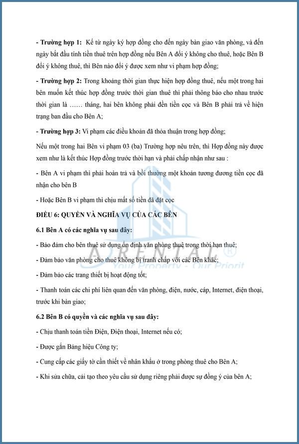 Mẫu hợp đồng cho thuê nhà làm văn phòng - Hình 4.