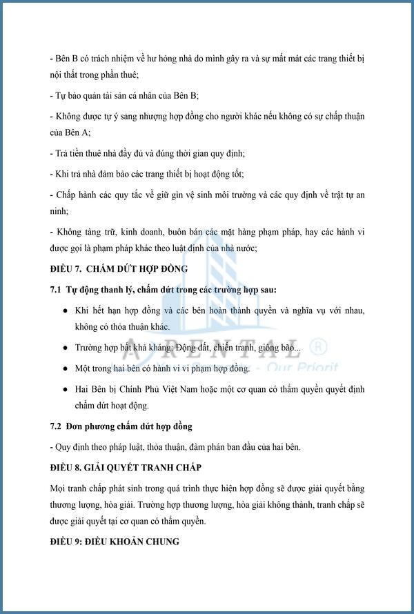 Mẫu hợp đồng cho thuê nhà làm văn phòng - Hình 5.