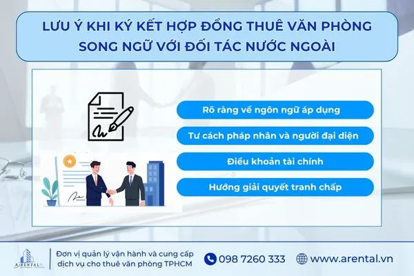 4 điều cần lưu ý khi ký kết hợp đồng thuê văn phòng song ngữ với đối tác nước ngoài.