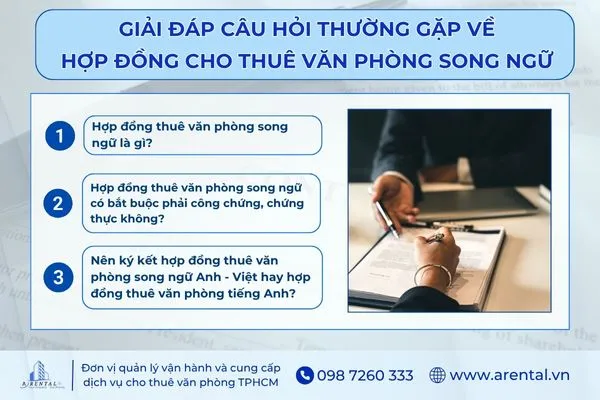 Giải đáp thắc mắc thường gặp liên quan đến hợp đồng cho thuê văn phòng song ngữ.