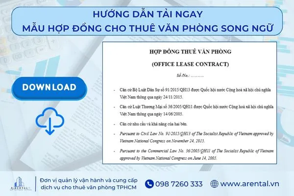 Hướng dẫn tải và chỉnh sửa mẫu hợp đồng thuê văn phòng Anh - Việt nhanh chóng.